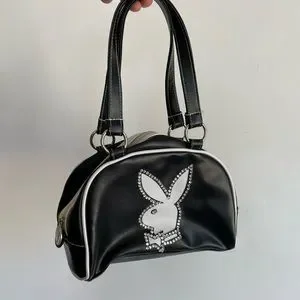 PLAYBOY Bags Playboy Bunny Black Faux Leather Rhinestone Mini Purse Shoulder Bag Vintage Poshmark